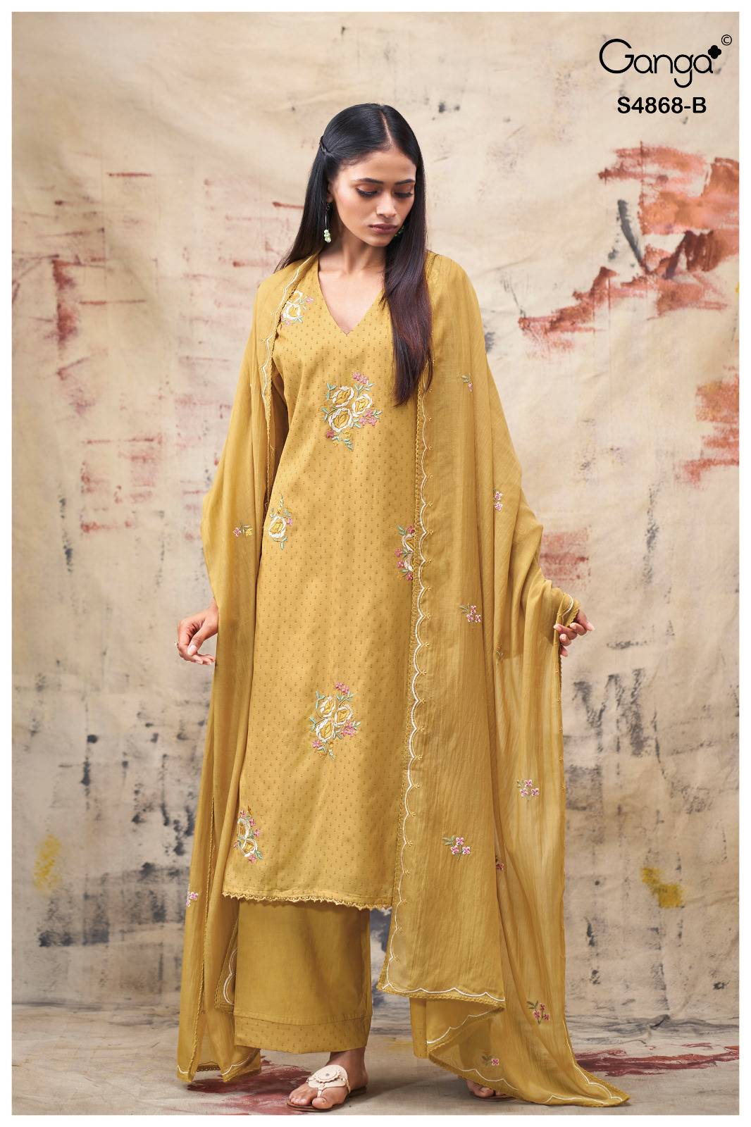DIVANSHI 4868 Series By GANGA FASHION Stylish Beautiful Colourful Silk Dresses At Wholesale Price